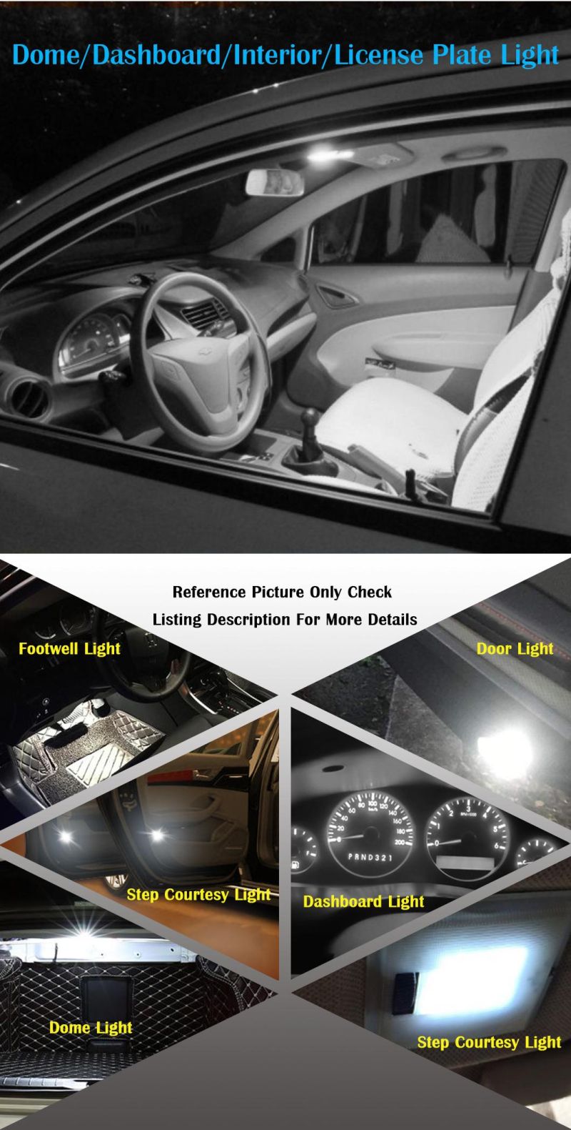 5PCS SMD5050 Auto LED Bulb Car Bulb Car LED Bulb