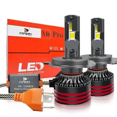 M8 PRO Auto Lighting System H11 Car LED Headlight with Decedor 100W 10000lm Super Bright 12V LED Headlight Bulb