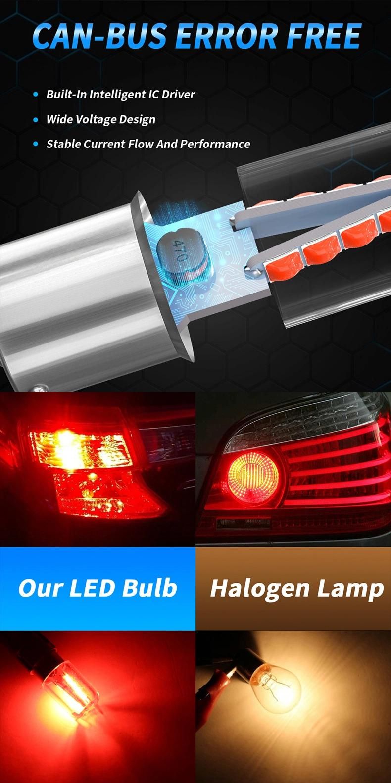 LED Light 1156 1157 Canbus Super Bright 8SMD 3030 LED Turn Signals Light Reverse Light