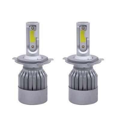 Wholesale 2PCS C6 LED Headlight Kit COB H4 36W 12000lm White Headlight Bulbs Auto Lamps
