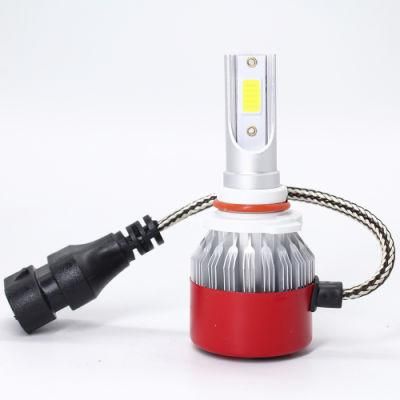 6000K 2X55W C6 Super Bright White Cool Turbo Fan Car Headlight 12V 24V H3 H7 H1 9006 H13 H4 H11 Head Lamp LED Bulbs Car Light