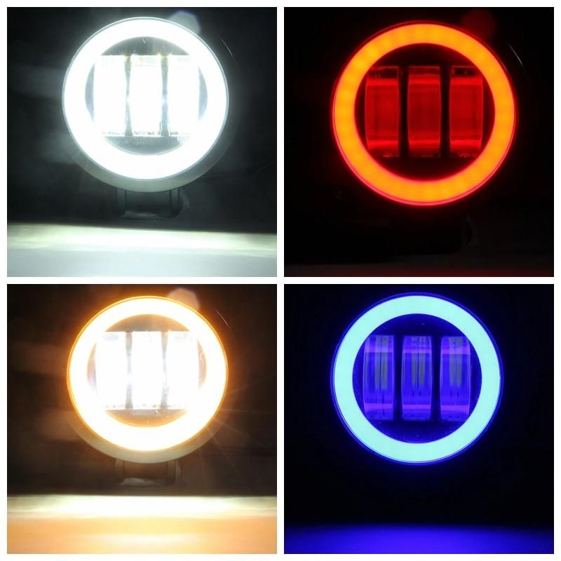 LED Passing Light Auxiliary Lamp for Harley Davidson Sportster Motorcycle White DRL Halo Angel Eyes Fog Light