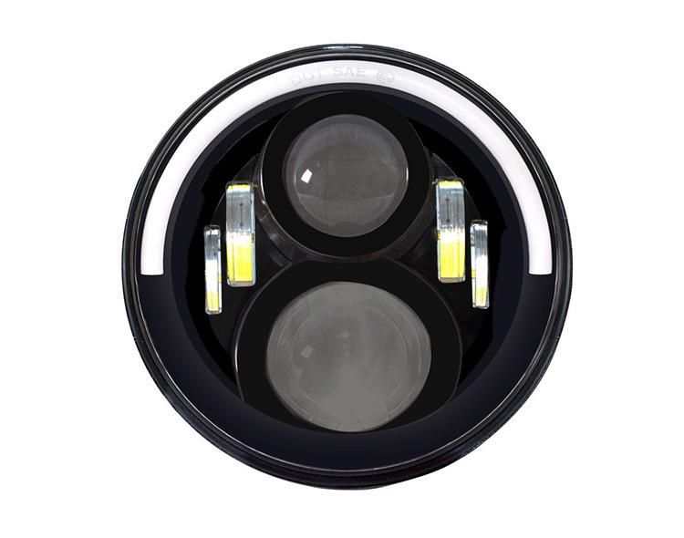 60W DRL Halo Angle Eyes 7" LED Headlamp High Low Turn Signal for Jeep Jk Tj 7inch LED Headlight