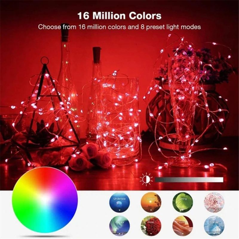 Dropshipping Service APP Control LED String Lights USB Powered Color Changing Holiday Lighting-Decoration Christmas Tree Decor