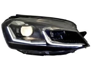 Automotive Parts LED Headlight Biled Projector with Dynamic Turn Signal for Volkswagen Golf Mk7