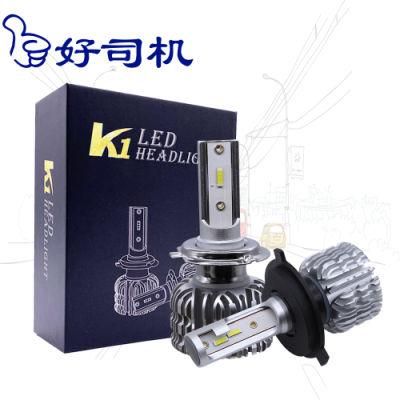 Plug and Play Ce Fanless 9005 9006 H11 LED Headlight Bulb CREE Zes 16000lm H7 LED Car Headlight H4