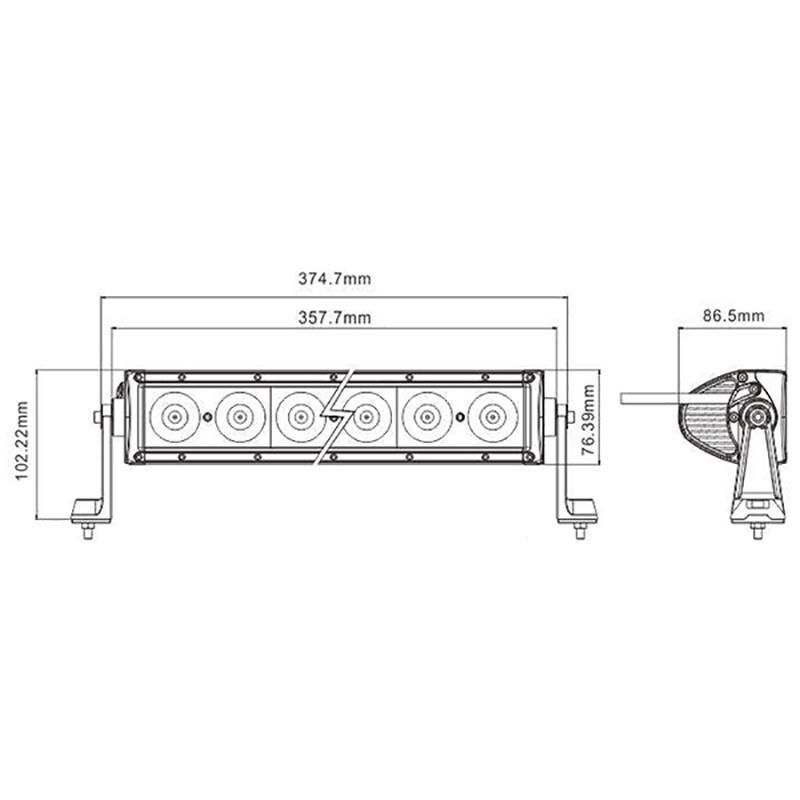 Offroad Driving 60W CREE LED Bar Lights