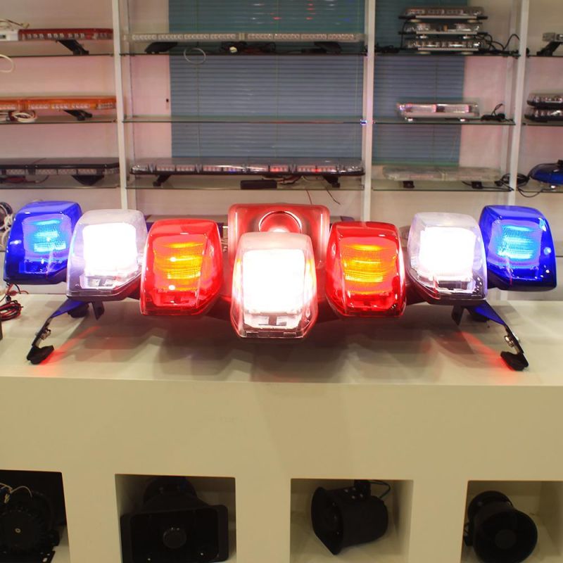 Haibang V Shape Lights LED Flashing Emergency Warning Light Bar Speaker Security Car Lightbar