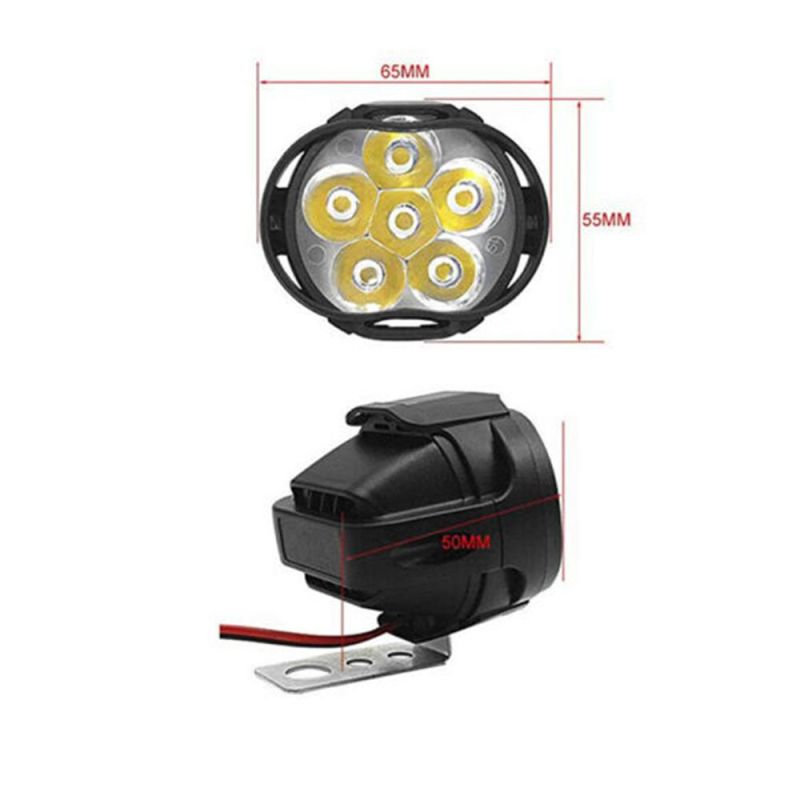Motorcycles LED Headlight 6500K White Super Bright 6 LED Working Spot Light Motorbike Fog Lamp 1200lm LED Moto Lights