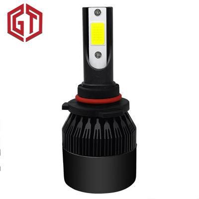 1PCS COB 9006 9005 H1 H11 H4 9004 H7 Hb4 C6 72W 8000lm LED Car Headlight Kit Turbo Light Bulbs 6000K Black
