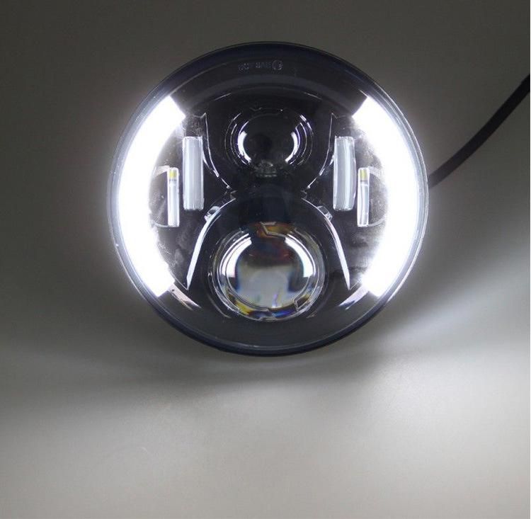 7 Inch Round 60W Halo Ring DRL Jeep LED Headlight
