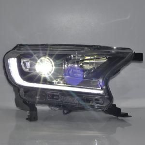 Ford Ranger 2015 Car Head Lamps Bixenon Projector Lens Headlight with LED Turn Indicator