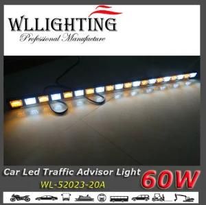 Dual Colors LED Traffic Directional Warning Light Amber White