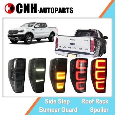 Car Parts Black Tail Lamp Assembly for Fd Ranger T7 2016 T8 2019 LED Taillight with Turn Signal