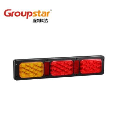 Manufacturer Adr E4 UV PC Rectangle 10-30V LED Stop Turn Reverse Tail Trailer Combination Lamp Truck Rear Light