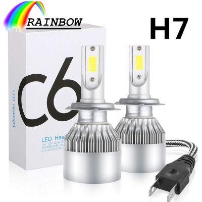 Hot Sell C6 Super Bright LED Headlight 12V 60W H4 6000lm 6500K High Quality Auto LED Head Bulbs