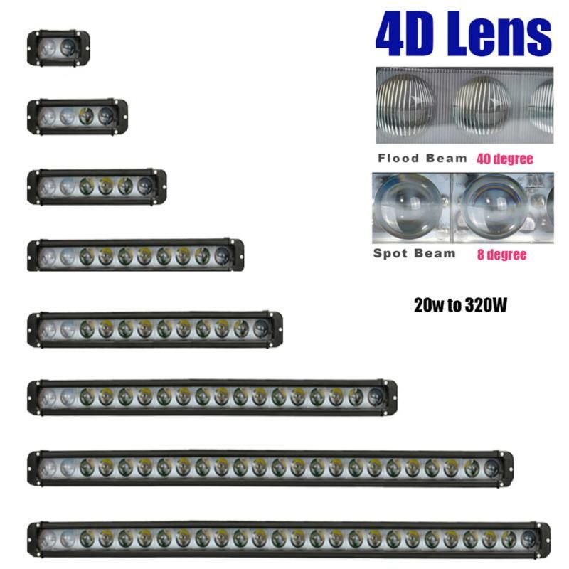 Brightest 240W 4D Lens Car Driving LED Bar Strip Light