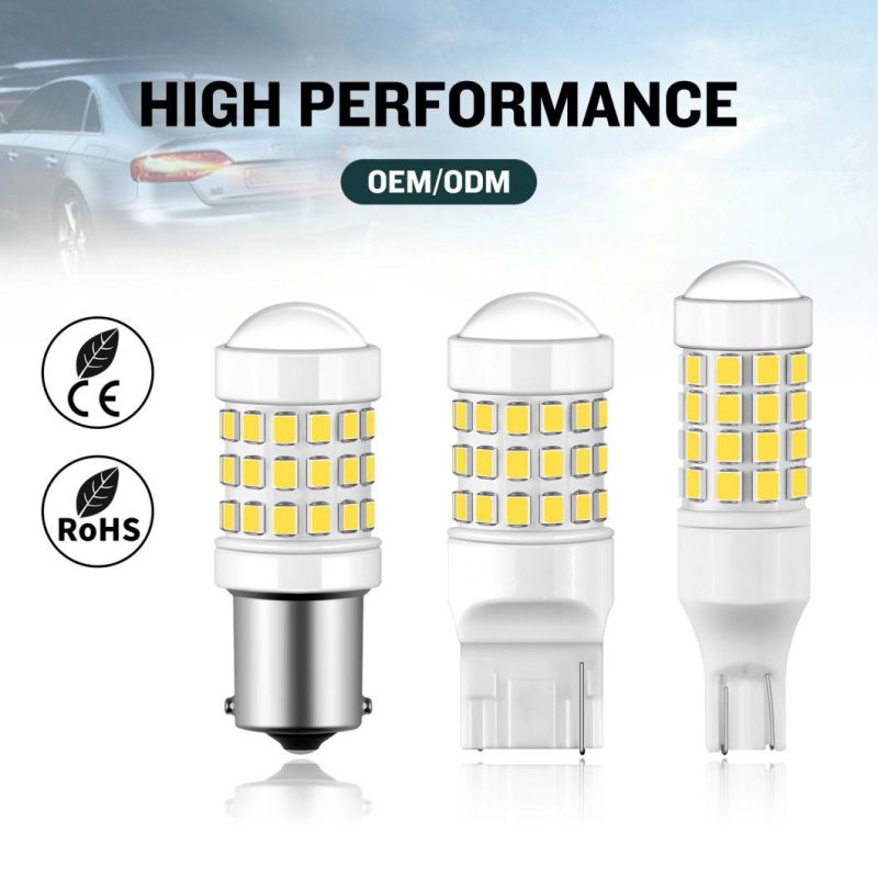 High Bright 2inch Automotive LED Turn Brake Light 1156 1157 Car LED Reverse Signal Lamp White Light