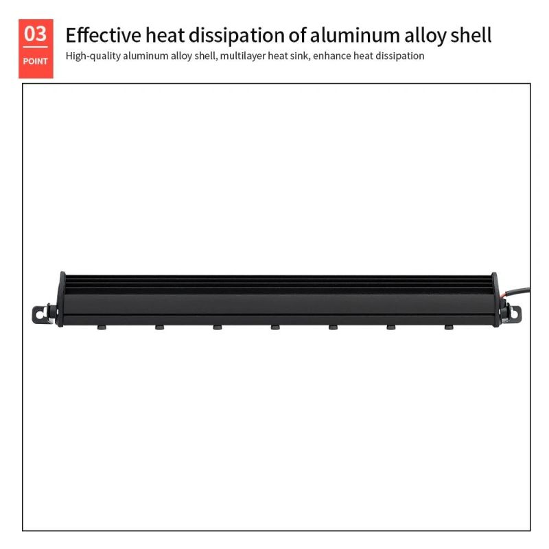 Dxz 12LED 36W 3030 Light Bar Single Row 6000K Spotlight Car Parts Automotive Lighting System Driving Light