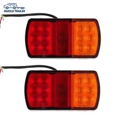 12LED Rectangle Combination Trailer Tail Lights