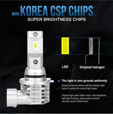 Auto Light H4 Car Headlight with Korea Csp Chips H7 LED H11 H8 H9 Fog Lamp Mini Headlamp Light 12V 9005 Hb3 9006 Hb4 LED H7 Bulb Kit