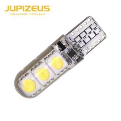 T10 Silicone Flashing 6 SMD 5050 LED Width Intermitente LED Light Bulbs Lamp for License Plate