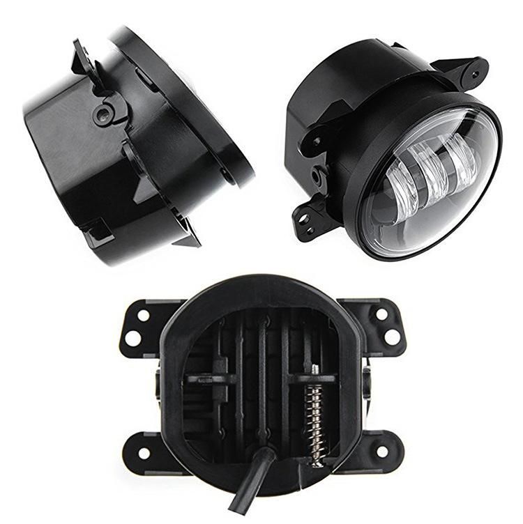 Black Chrome LED Passing Driving Lamps for Jeep Wrangler Jk 30W 4" LED Fog Light