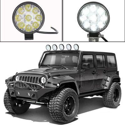 16LED 48W Work Light Car 12V 24V LED Spotlight Work Light Bar 6500K Waterproof Shockproof Square Auto Truck Mini Spot Fog Lamp