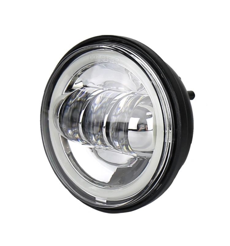 4.5 Inch Motorcycle LED Fog Light DRL LED Fog Angel Eyes 30W Round Waterproof 4 1/2 Auxiliary Passing Lamp