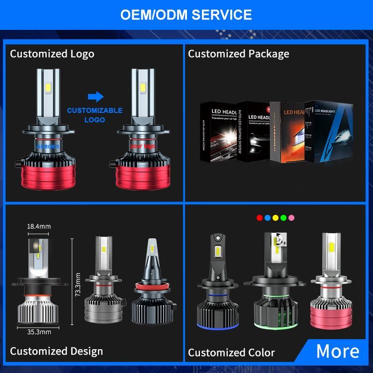 H11 H7 High Power LED Headlight Bulbs 25000lm