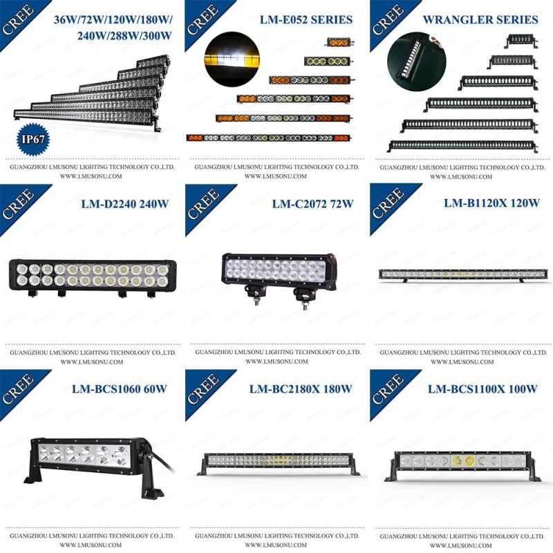 4X4 5D Straight CREE LED Light Bars 120W 180W 240W 288W 300W
