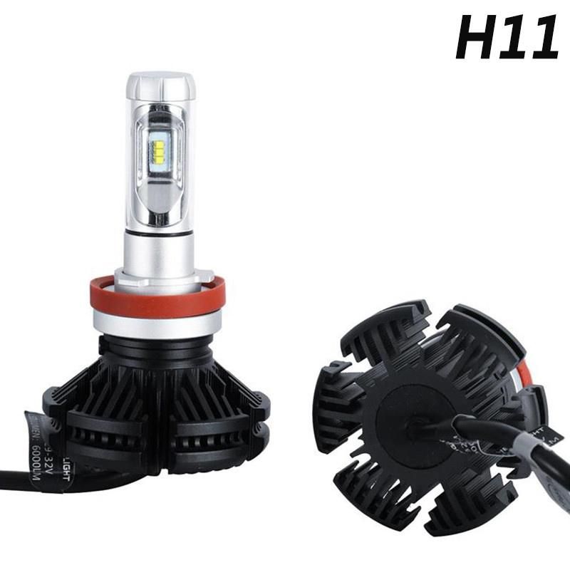 Powerful X3 LED Headlight H4 LED H7 LED Car Headlight Zes Chips 50W 6000lm H1 H11 9005 Hb3 9006 LED Fog Lamp Auto Lights
