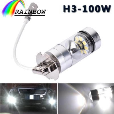 H3 Super White CREE LED Headlight Kit 100W 10000lm Car Fog Light Driving DRL Bulb 6000K Auto Lamp