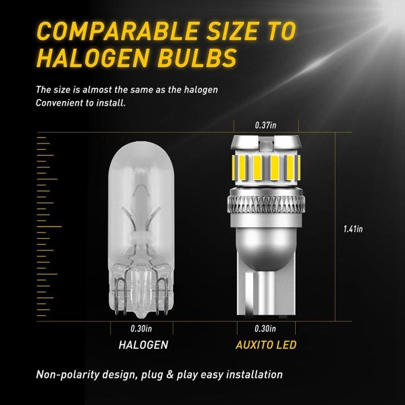 T10 LED Bulbs Canbus 4014 3020 SMD for Car Parking Position Lights Interior Map Dome Lights 12V White Auto Lamp 6500K