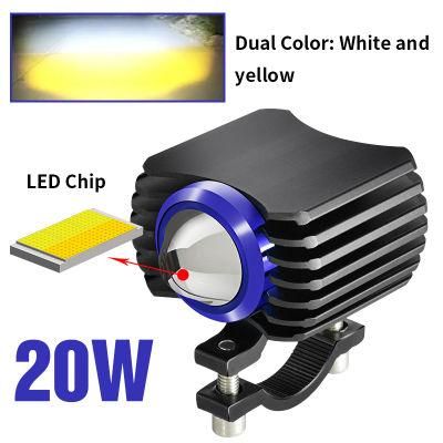 Raych U7 Dual Color LED Motorcycle Headlight 20W 6000lm LED Motorcycle Headlight 9-80V Kit