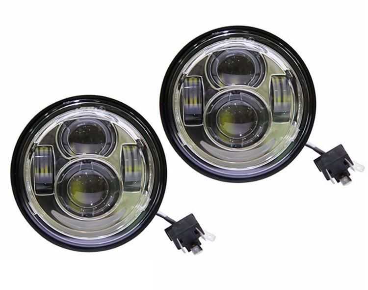 Motorcycle 5 Inch Moto Round Headlamps for Harley Dyna Fxdf Model Driving Lamps 5" Fat Bob Projector LED Headlight