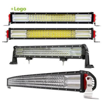 20000lm Truck Car Offroad 12V Jeep LED Light Bar, 4 Row 22inch 50inch 12D LED Bar for Truck