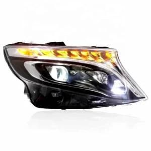 Auto Lamps Car LED Light Auto Parts Projector Lens Headlight for Benz 2014 Vito Valente Viano
