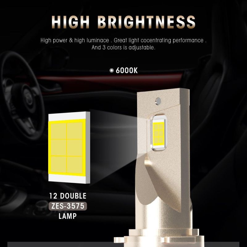 High Power 50W 10000lm High Low Beam LED Car Lights Bulb H4 H7 H11 H1 9005 9006 Xm70 LED Headlight for Car