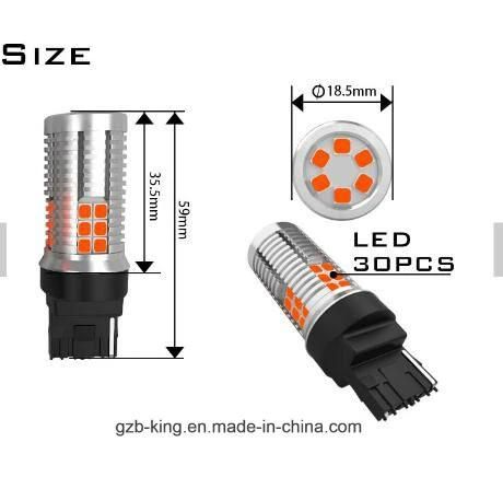 Error Free P21W T20 Ba15s 1156 Amber LED Car Light