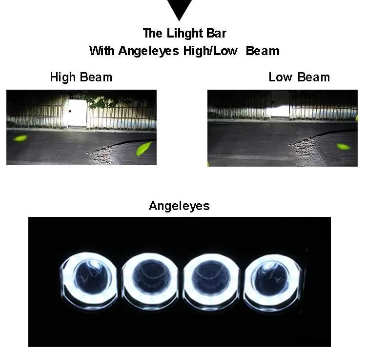 Better Quality 240W with Angle Eyes/Halo 8inch 16inch 24inch 32inch 39inch 46inch for 4X4 Offroad Jeep Truck LED Light Bar