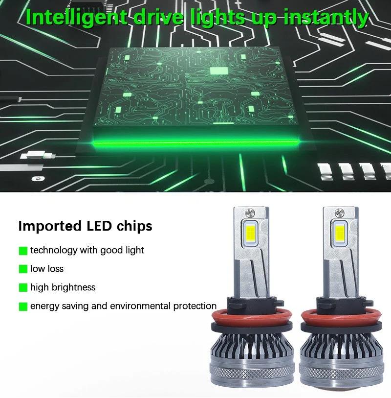 M8 LED Csp 3570 Chip LED Head Light with Fan LED H7 H4 LED Headlight