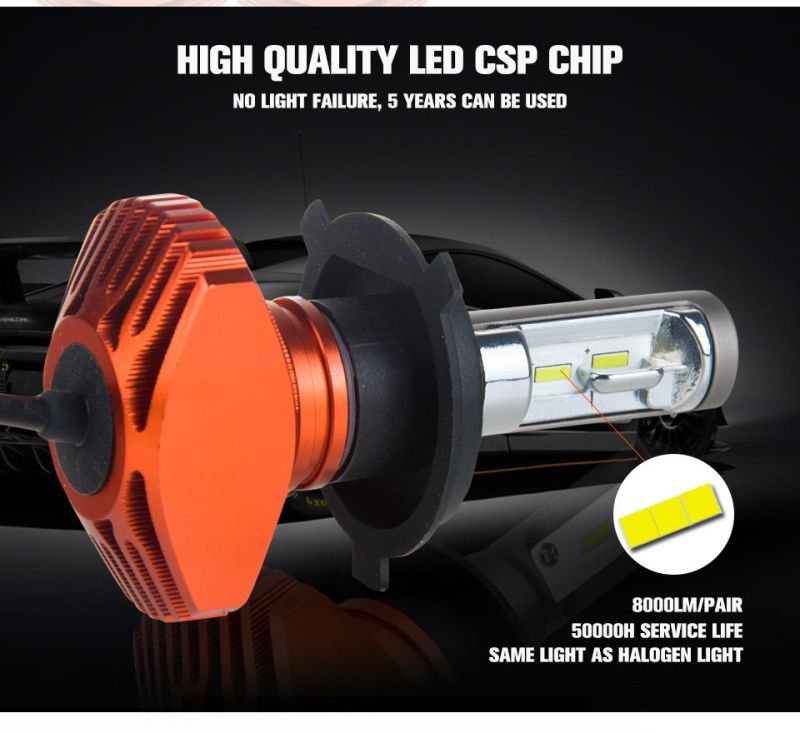 All in One 25W Red S1 H7 Car LED Headlight 4000lm Auto Bulbs LED Headlight Kits for 6500K LED Headlamp Front Light
