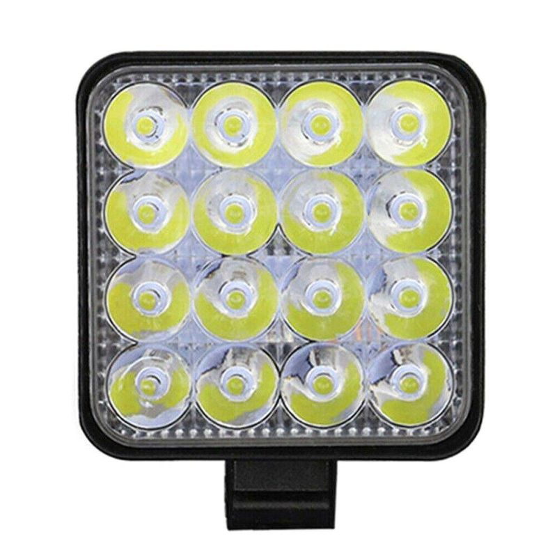 1PCS 12V 24V LED Car Work Light 16LED Spotlight Flood Work Light 48W 1000lm Car SUV LED Light Bar