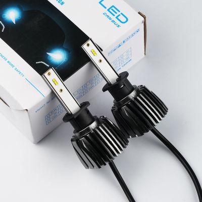 V23 High Power 3000K Yellow Dual Color H4 Car Auto Headlight Bulb 5500lm 80W 9005 H7 H11 LED Headlight Fog Light