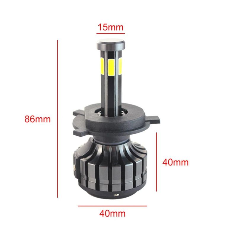 Powerful 6 Sides H7 LED Car Headlight Bulbs 3000K 6000K 8000K 6000lm COB LED Headlights Auto Lighst Bulbs for Cars X6s Car Styling New Product