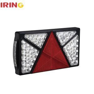 Waterproof LED Indicator/Turn/Stop/Reverse/Tail Light with Number Plate for Truck Trailer