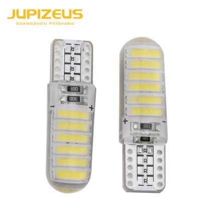 Silicone 12V 6W Canbus T10 7020 12 SMD 7014 LED 194 W5w Flashing Light Bulb to Cars