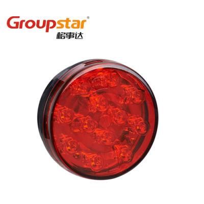 12V Red Amber White Round Bus Trailer Truck LED Signal Rear Lights Auto Lamps Car Lights