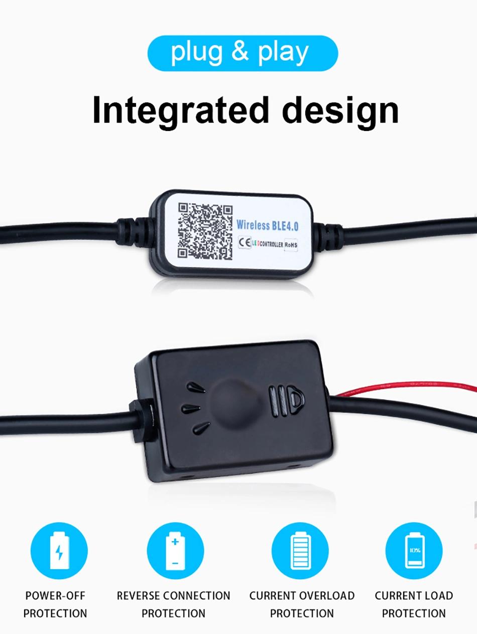 2020 New 2pcscolorful RGB LED Car Light H4 H11 RGB Headlight Kit Fog Lights APP Bluetooth Control Bulbs Lamp Car Accessories